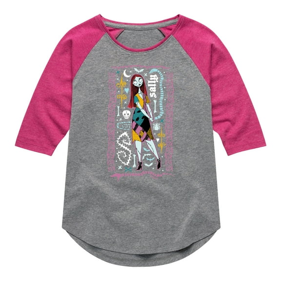 The Nightmare Before Christmas - Sally - Toddler And Youth Girls Raglan Graphic T-Shirt