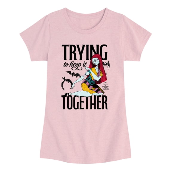 The Nightmare Before Christmas - Sally Trying to Keep it Together - Youth Girls Fitted Short Sleeve T-Shirt