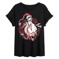 thumbnail image 1 of The Nightmare Before Christmas - Santa Jack - Juniors Oversized Graphic T-Shirt, 1 of 4
