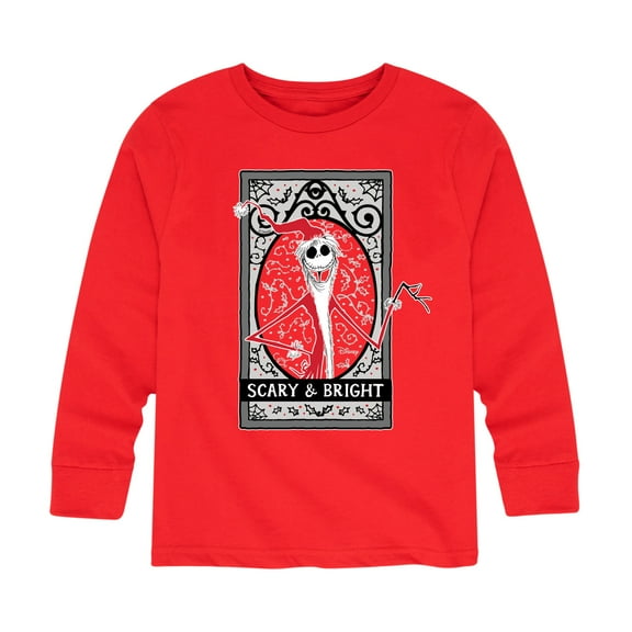 The Nightmare Before Christmas - Scary And Bright - Toddler And Youth Long Sleeve Graphic T-Shirt