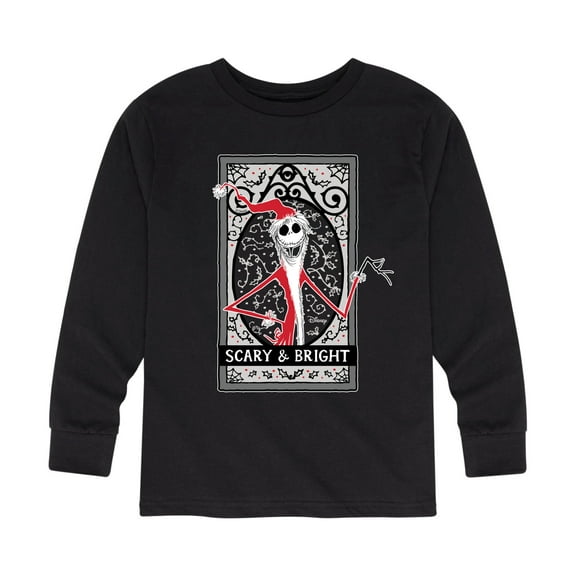The Nightmare Before Christmas - Scary And Bright - Toddler And Youth Long Sleeve Graphic T-Shirt