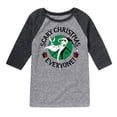 thumbnail image 1 of The Nightmare Before Christmas - Scary Christmas Everyone - Toddler And Youth Raglan Graphic T-Shirt, 1 of 4