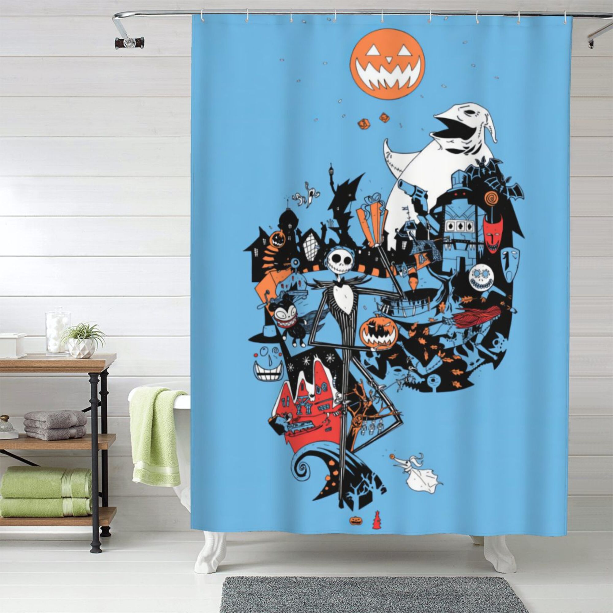 The Nightmare Before Christmas Shower Curtain, 60 x 72 inch Waterproof