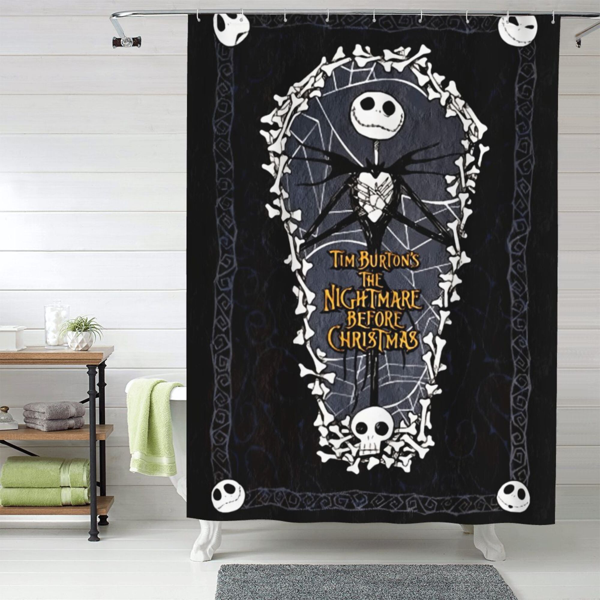 The Nightmare Before Christmas Shower Curtain, 60 x 72 inch Waterproof