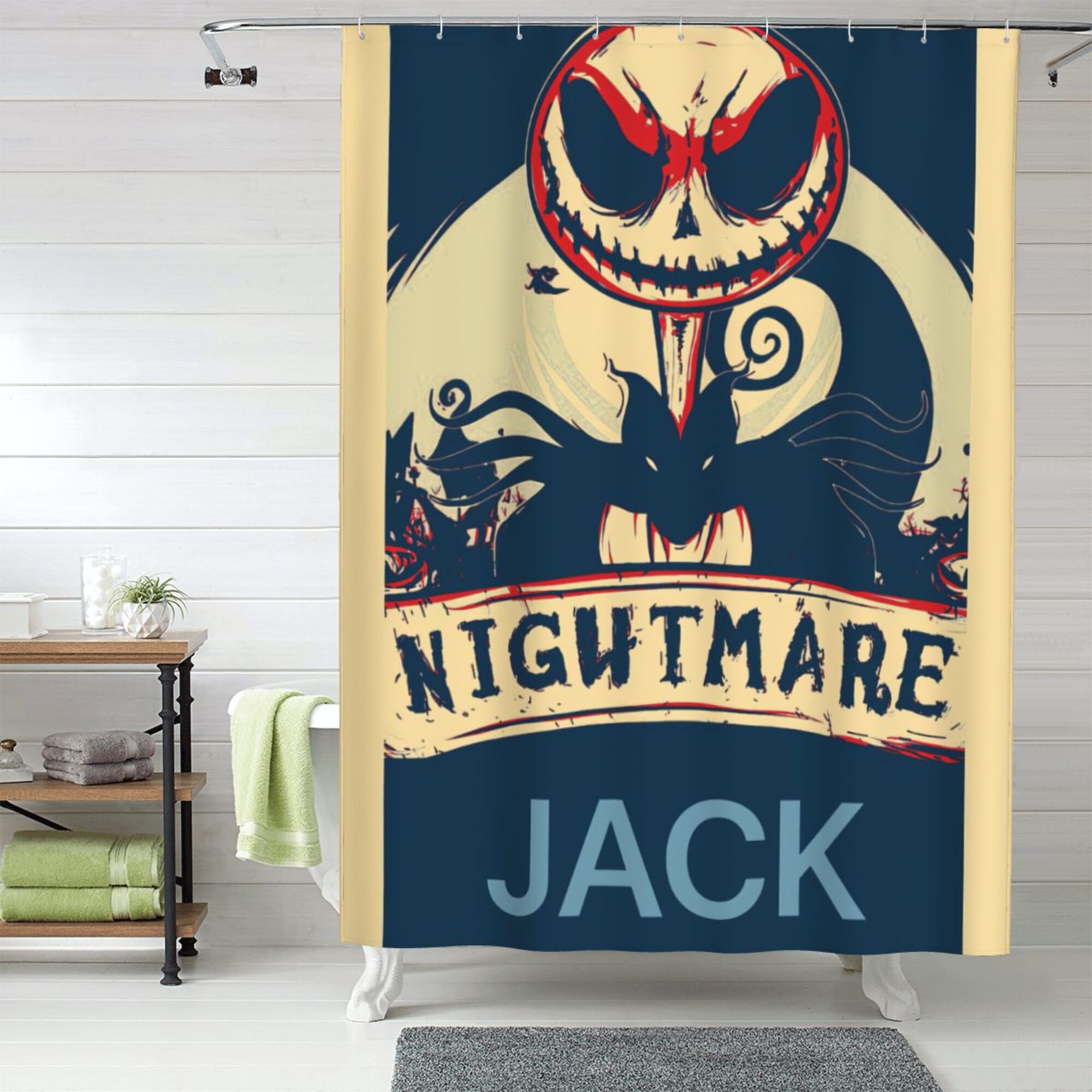 The Nightmare Before Christmas Shower Curtain, 60 x 72 inch Waterproof