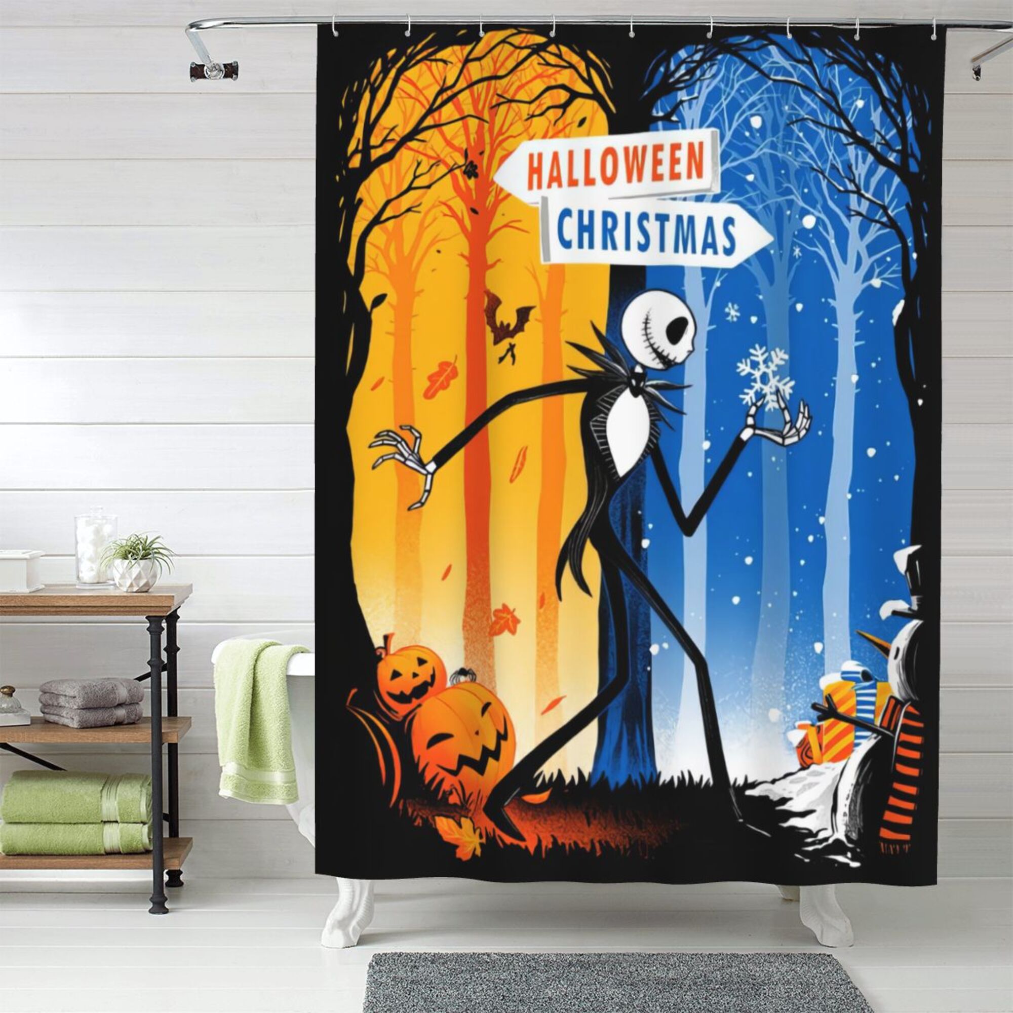 The Nightmare Before Christmas Shower Curtain, 60 x 72 inch Waterproof