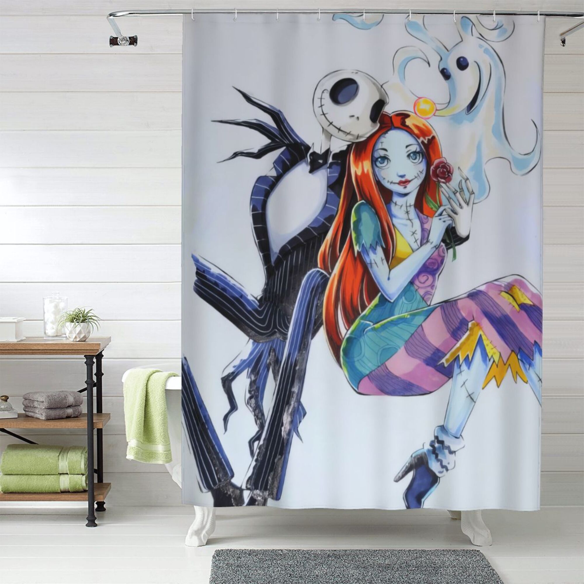 The Nightmare Before Christmas Shower Curtain, 60 x 72 inch Waterproof