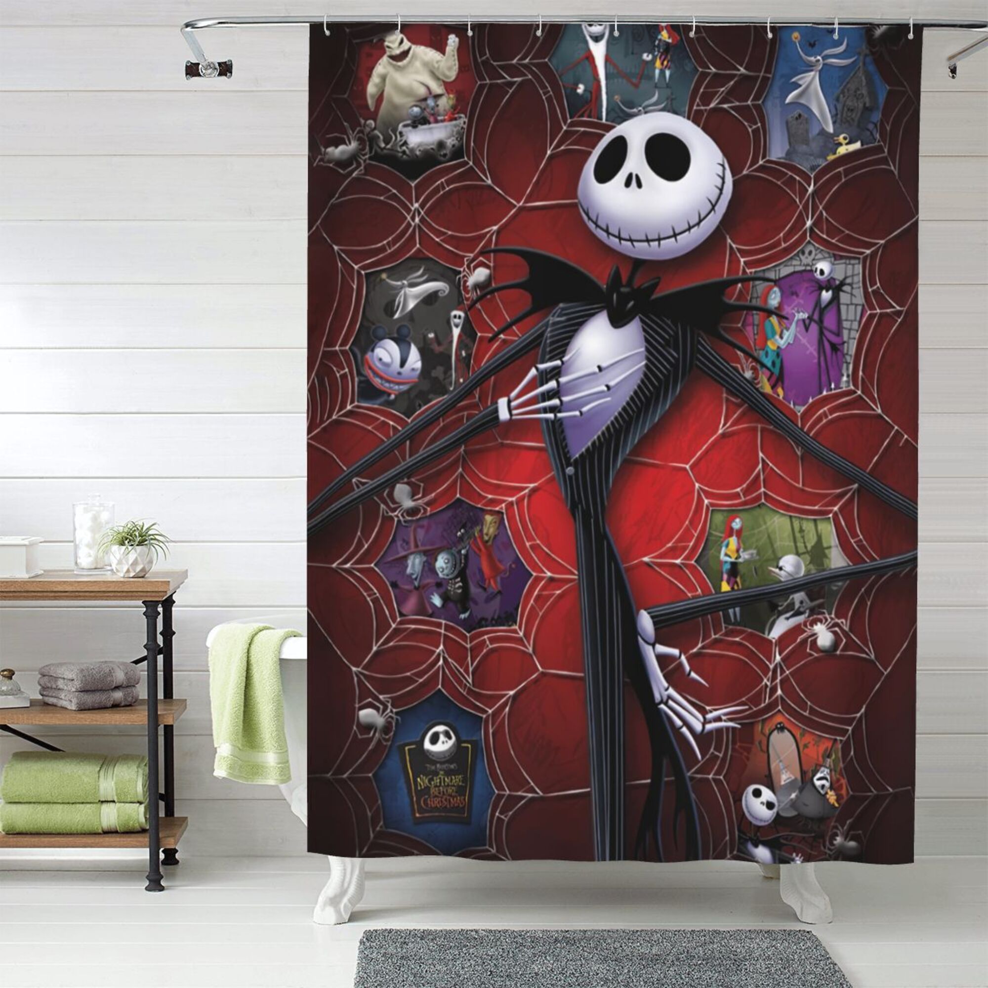 The Nightmare Before Christmas Shower Curtain, 60 x 72 inch Waterproof