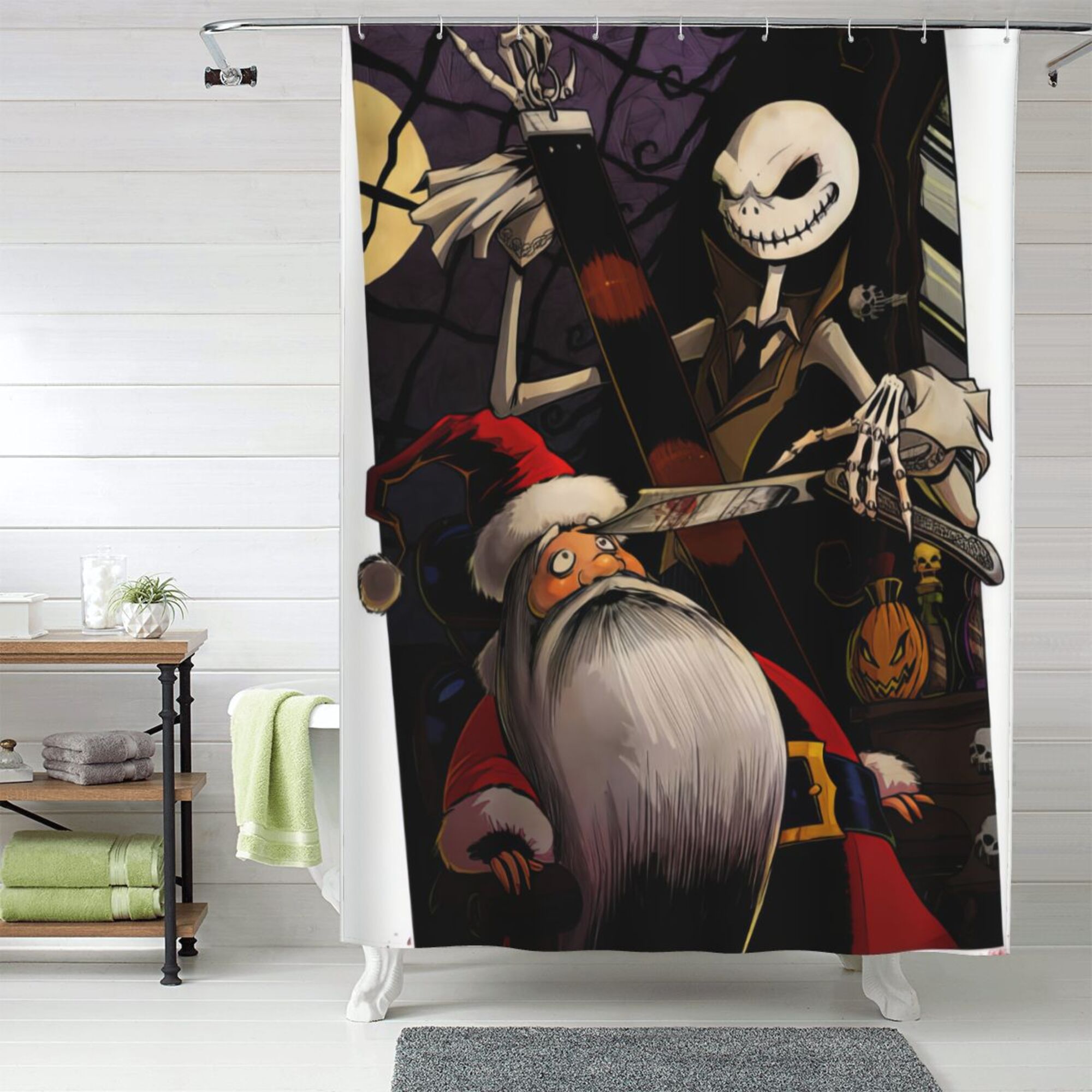The Nightmare Before Christmas Shower Curtain, 60 x 72 inch Waterproof