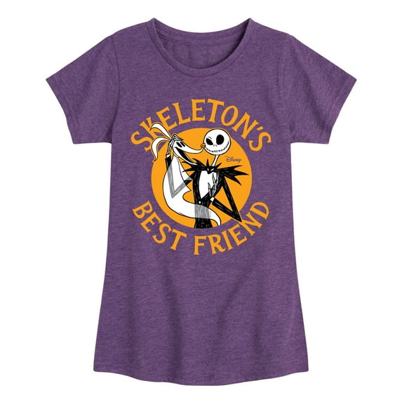 The Nightmare Before Christmas - Skeletons Best Friend - Toddler And Youth Girls Short Sleeve Graphic T-Shirt