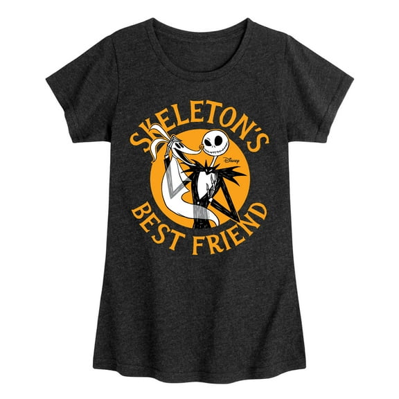 The Nightmare Before Christmas - Skeletons Best Friend - Toddler And Youth Girls Short Sleeve Graphic T-Shirt