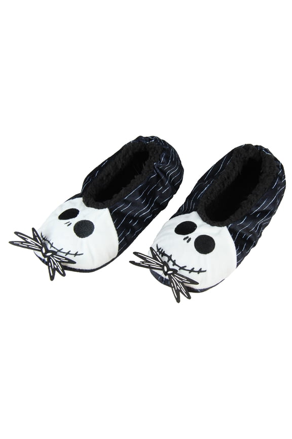 The Nightmare Before Christmas Slippers Jack Skellington Character Slipper Socks with No-Slip Sole For Women Men