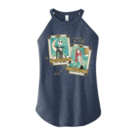 The Nightmare Before Christmas - Star Crossed Lovers - Juniors High Neck Tank Top