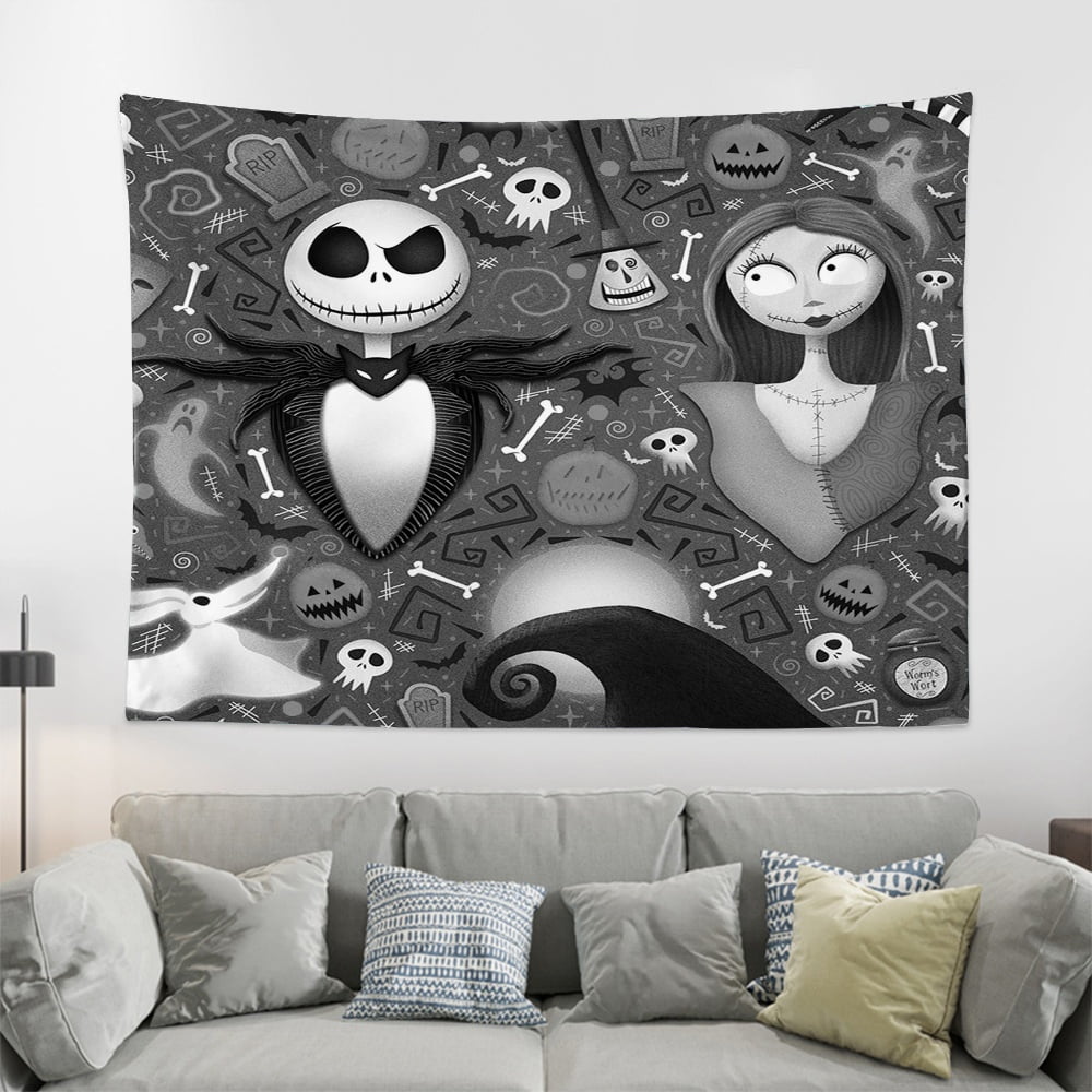 The Nightmare Before Christmas Tapestry Wall Hanging Home Decoration The Nightmare Before Christmas Tapestry Wall Hanging Home Decoration Cute Jack Sally Pattern Style E 100 75cm D23f4555 89c4 4341 9111 53204e6b22b0.d07b387c56852c01e1624226a88792c0