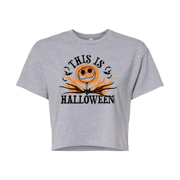 The Nightmare Before Christmas - This Is Halloween - Juniors Cropped Cotton Blend T-Shirt