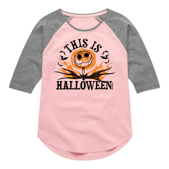 The Nightmare Before Christmas - This Is Halloween - Toddler And Youth Girls Raglan Graphic T-Shirt
