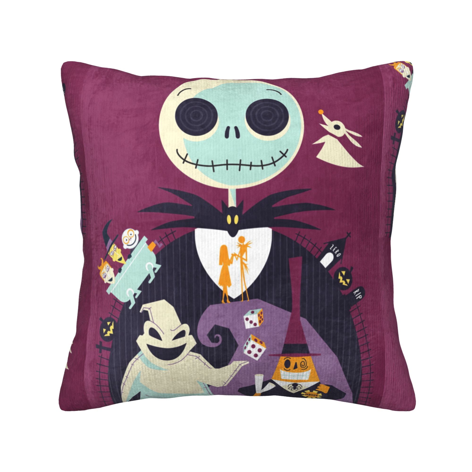The Nightmare Before Christmas Throw Pillow Covers, Corduroy Decor