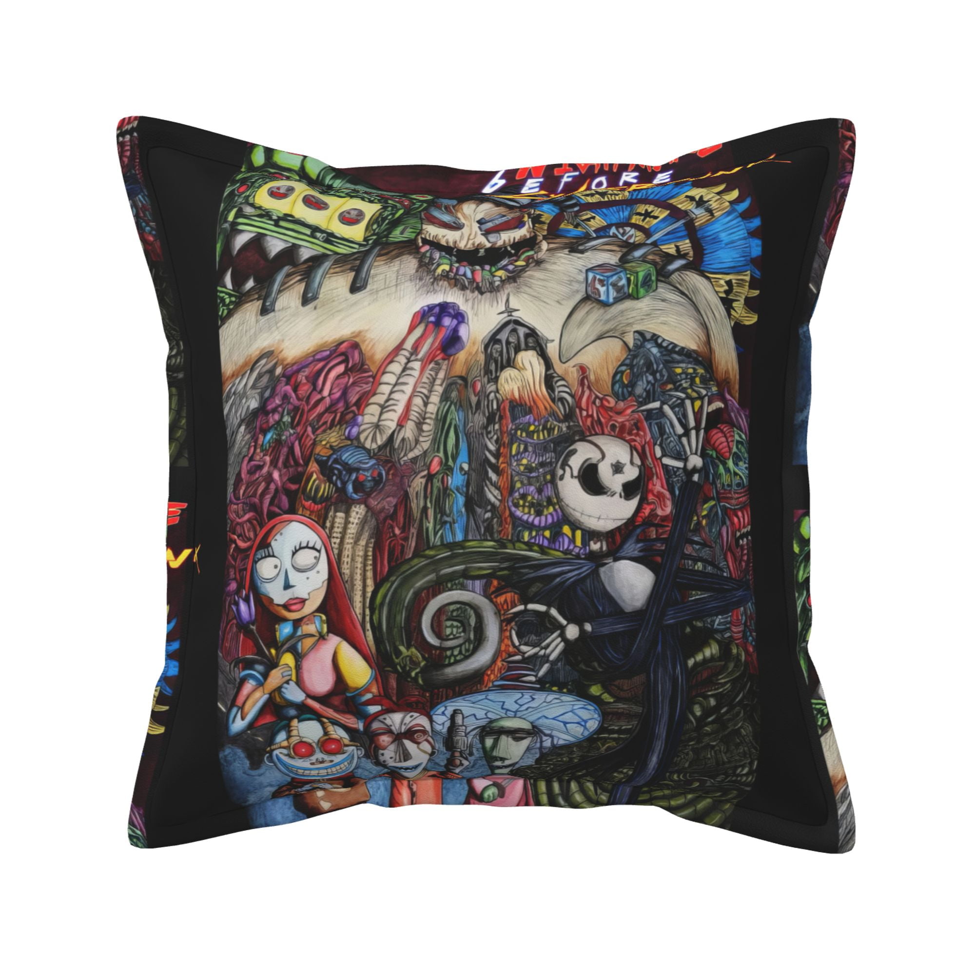 The Nightmare Before Christmas Throw Pillow Covers, Leather Decor