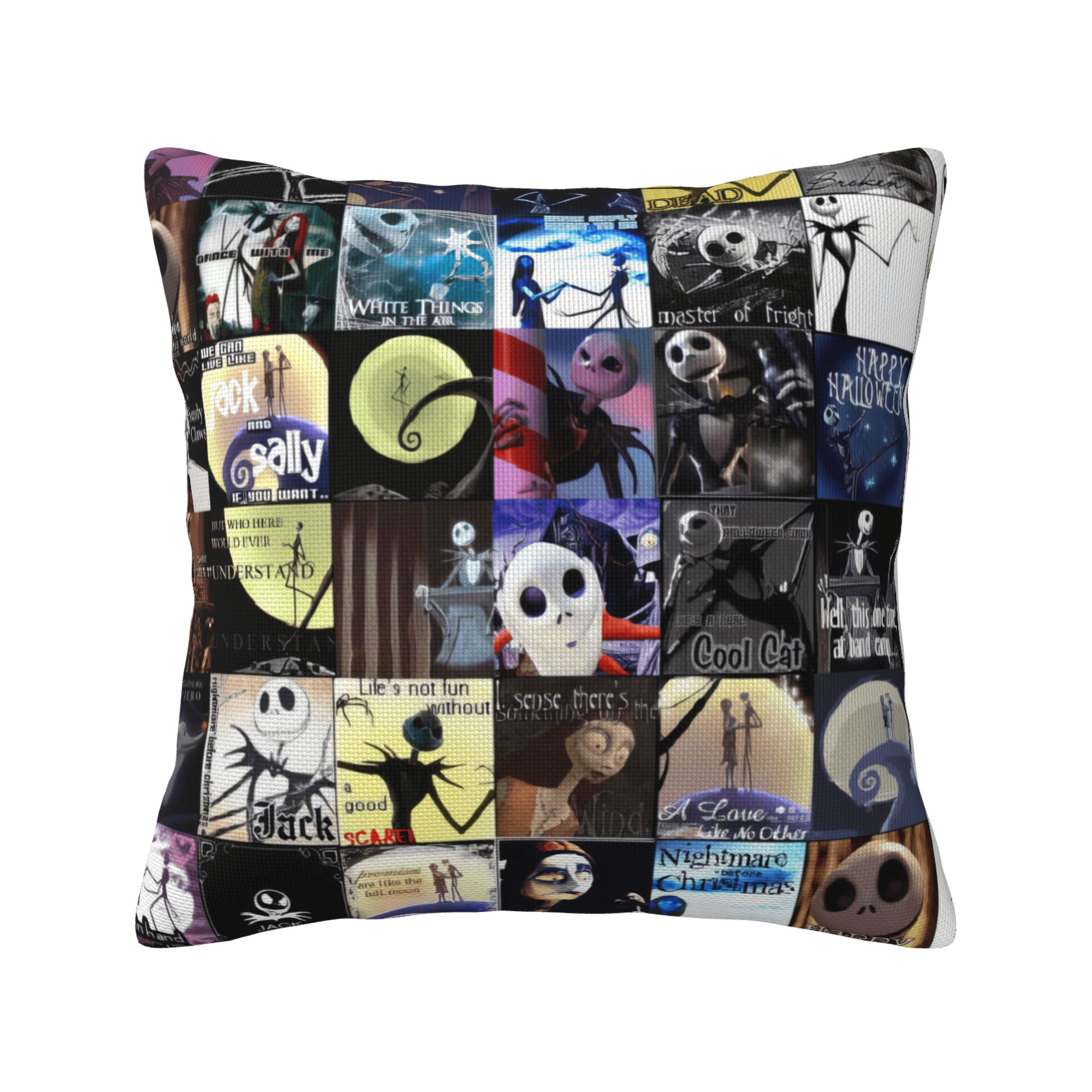 The Nightmare Before Christmas Throw Pillow Covers, Linen Decor Pillow