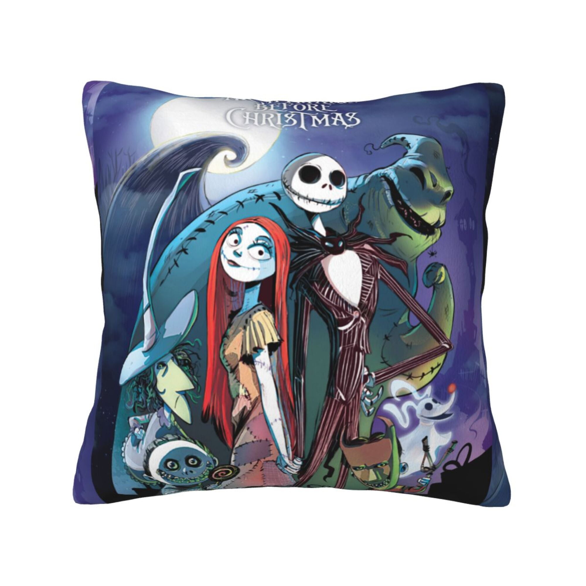 The Nightmare Before Christmas Throw Pillow Covers, Luxurious Velvet