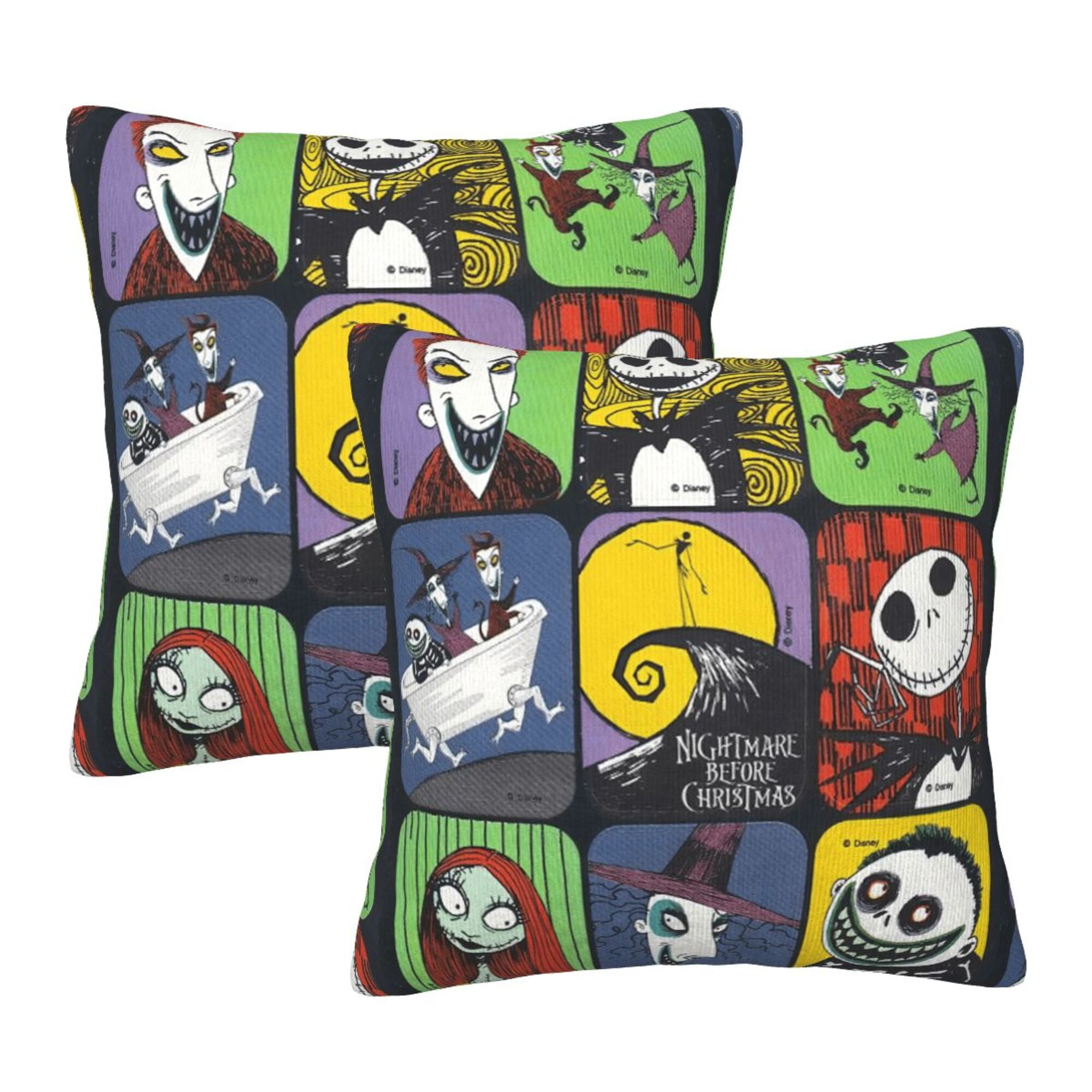 The Nightmare Before Christmas Throw Pillow Covers, Square Polyester