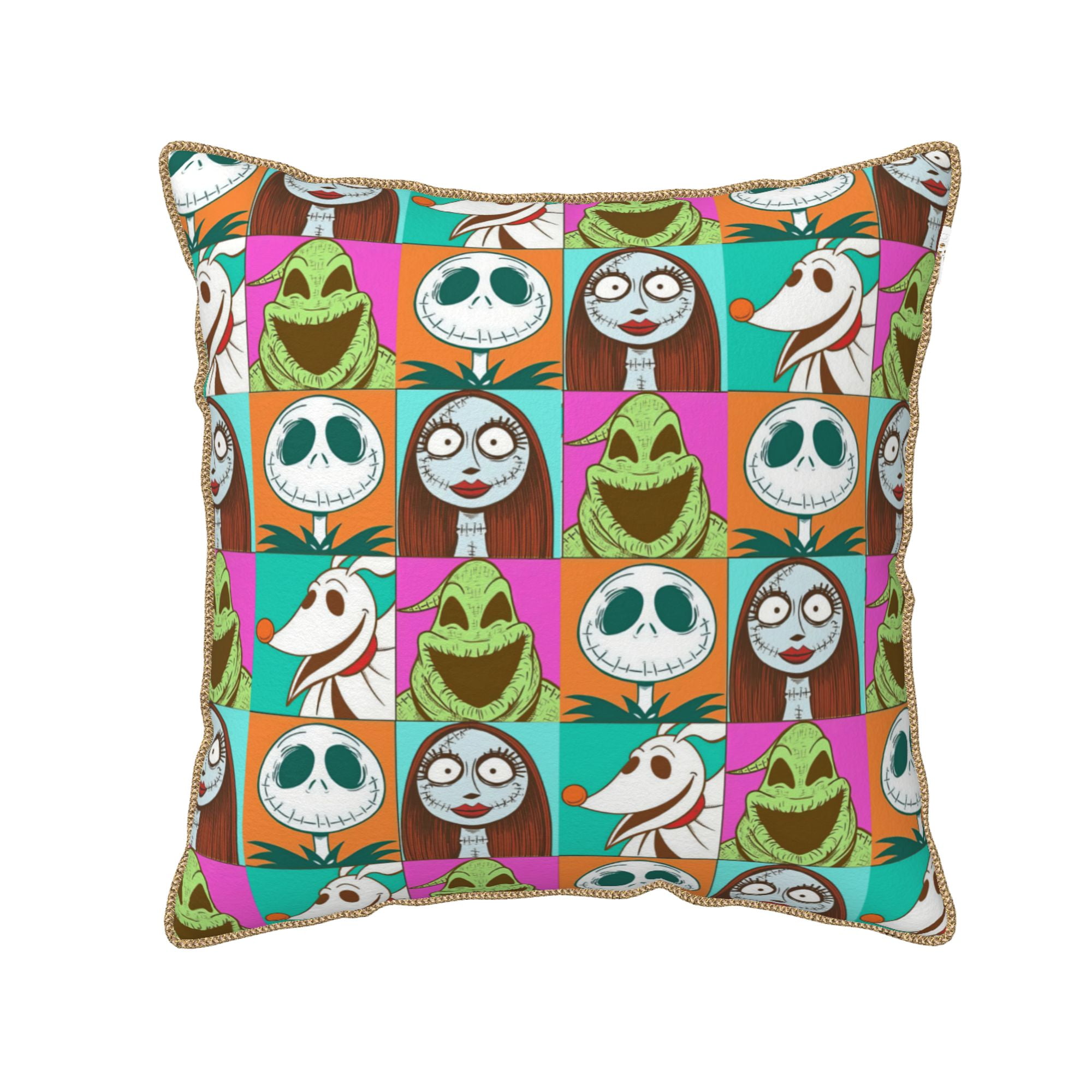 The Nightmare Before Christmas Throw Pillow Covers, Velvet Decor Pillow