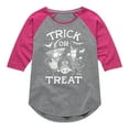 thumbnail image 1 of The Nightmare Before Christmas - Trick Or Treat - Toddler And Youth Girls Raglan Graphic T-Shirt, 1 of 5