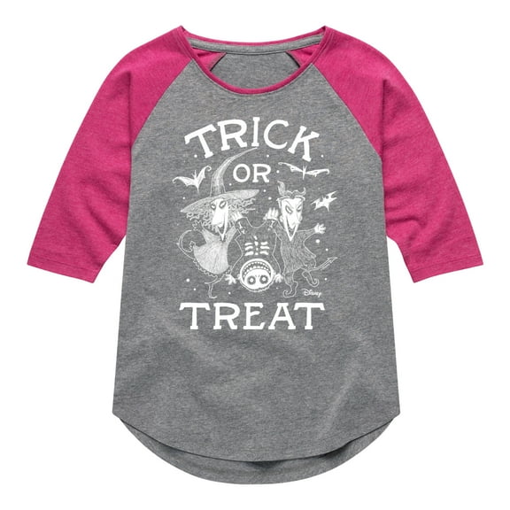 The Nightmare Before Christmas - Trick Or Treat - Toddler And Youth Girls Raglan Graphic T-Shirt