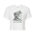 thumbnail image 1 of The Nightmare Before Christmas - True Love Never Dies - Juniors Cropped Cotton Blend T-Shirt, 1 of 5