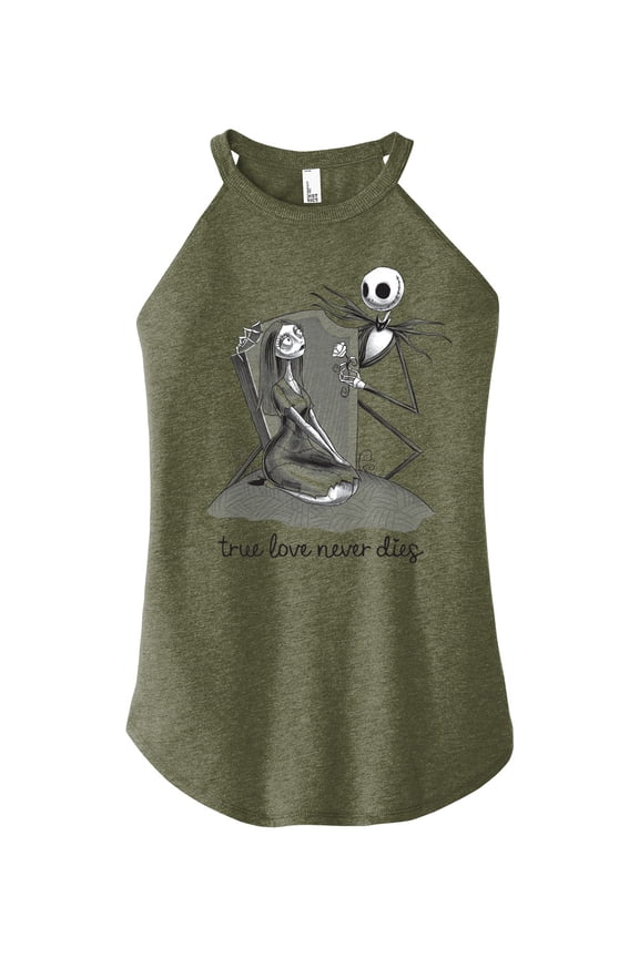 - True Love Never Dies - Juniors High Neck Tank Top