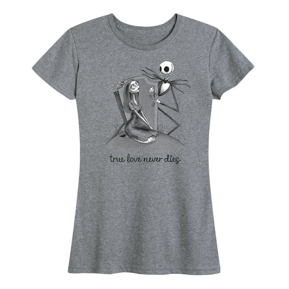 The Nightmare Before Christmas - True Love Never Dies - Women's Short Sleeve Graphic T-Shirt
