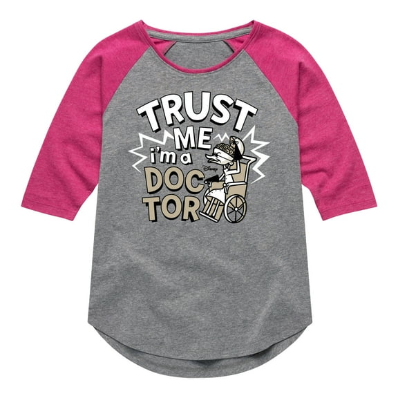 The Nightmare Before Christmas - Trust Me I'm A Doctor - Toddler And Youth Girls Raglan Graphic T-Shirt