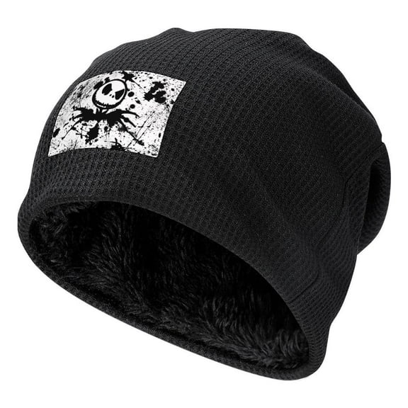 The Nightmare Before Christmas Unisex Beanies Hats Thick Thermal Winter Beanies Casual Plush Pullover Cap Stretch for Men Women