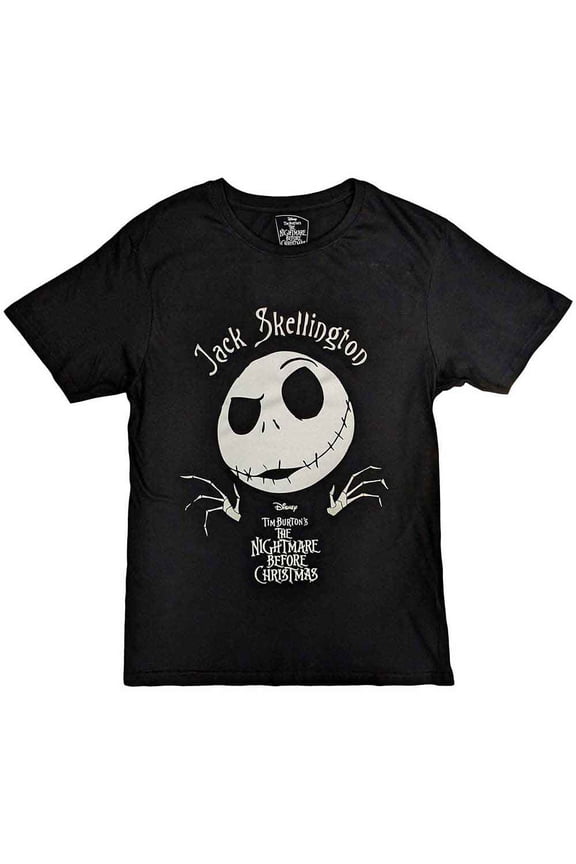 The Nightmare Before Christmas Unisex T-Shirt: Jack Head (Embellished)
