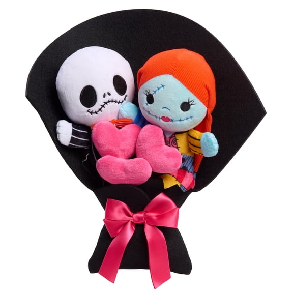 The Nightmare Before Christmas, Valentine'Day 13" Medium Plush Bouquet, 1Count Gothic Plush Toy, by FlareFable