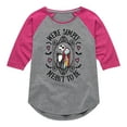 thumbnail image 1 of The Nightmare Before Christmas - We're Simply Meant To Be - Toddler And Youth Girls Raglan Graphic T-Shirt, 1 of 5