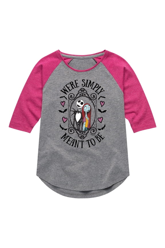 - We're Simply Meant To Be - Toddler And Youth Girls Raglan Graphic T-Shirt