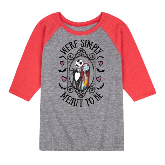 The Nightmare Before Christmas - We're Simply Meant To Be - Youth Raglan Graphic T-Shirt