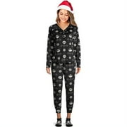 THE NIGHTMARE BEFORE CHRISTMAS Women's 4pc Skull Pajama Set, Black