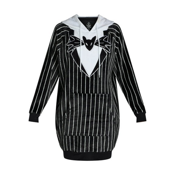 The Nightmare Before Christmas Women's Jack Skellington Lounger Hoodie w/Socks Set, Sizes XS-3X
