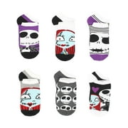 The Nightmare Before Christmas Womens No Show 6 Pack Socks F5061H