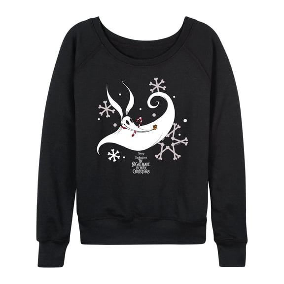 The Nightmare Before Christmas - Zero Snowflakes - Women's French Terry Long Sleeve Pullover
