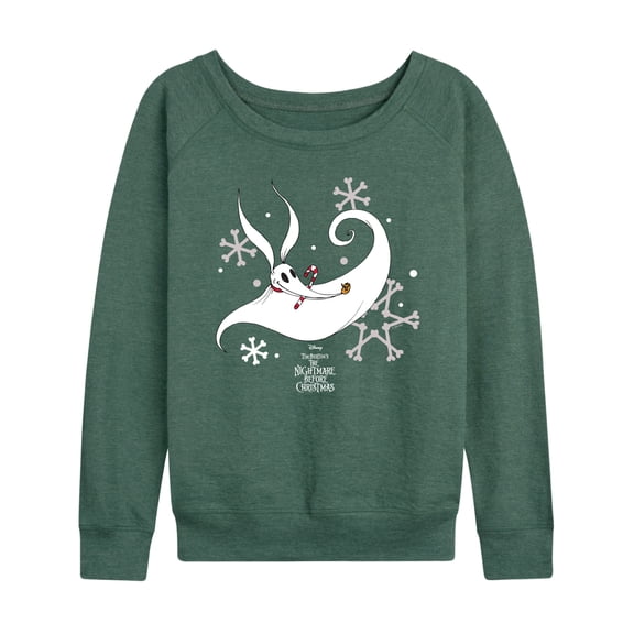 The Nightmare Before Christmas - Zero Snowflakes - Women's French Terry Long Sleeve Pullover
