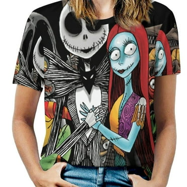 The Nightmare before Christmas t-shirts womens short sleeve tops 2XL