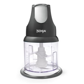 Ninja Food Chopper 2-Cup, One-Touch Pulse, Splash Guard & Storage Lid, Compact Kitchen, NJ100 Gray