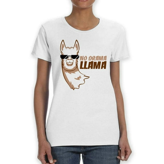 The No Drama Llama. T-Shirt Women -SPIdeals Designs, Female 4X-Large