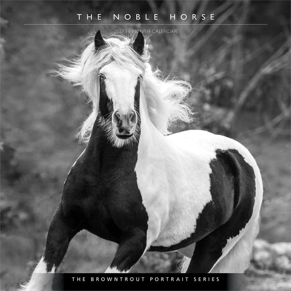 The Noble Horse | 2027 12x24" (Hanging) Wall Calendar | Plastic-Free