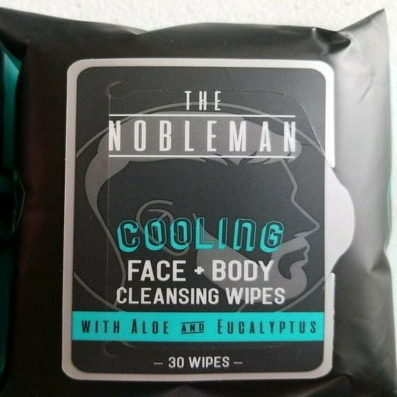The Nobleman Face and Body Cleansing Wipes, Cooling, 30 Ea, 2 Pack