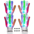 thumbnail image 1 of The Noodley LED Gloves for Kids 2 Pairs Skeleton White Small Ages 4-7, 1 of 6