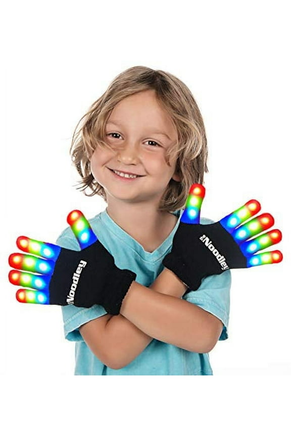 LED Gloves for Kids Light -Up Costume Accessory for Children